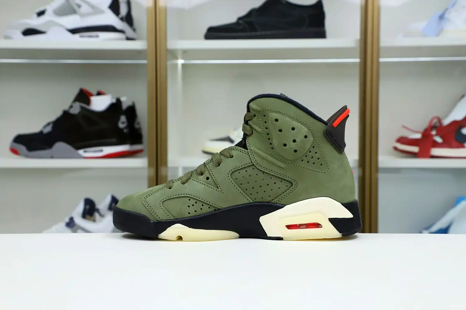 Kimikick TRAVIS RETRO JORDAN AIR X 6 SCOTT 'OLIVE' 0422